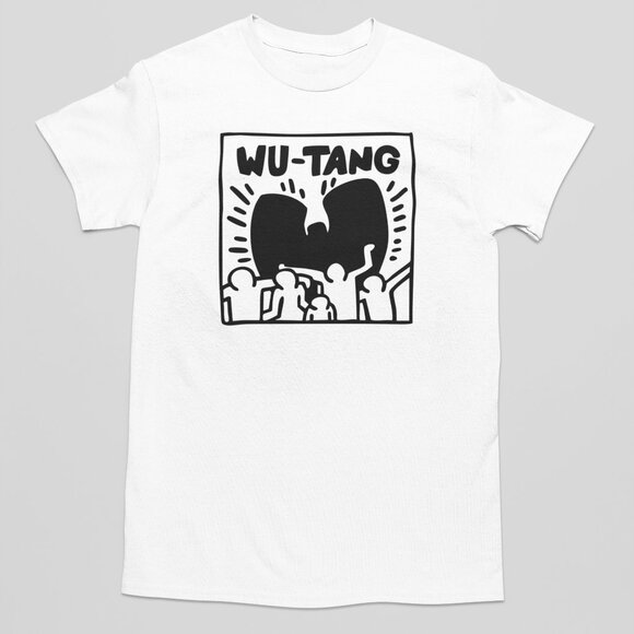 Funny Art Rap Haring Wu Tang Shirt. White. Multiple Sizes. Fast Shipping! - Picture 1 of 1